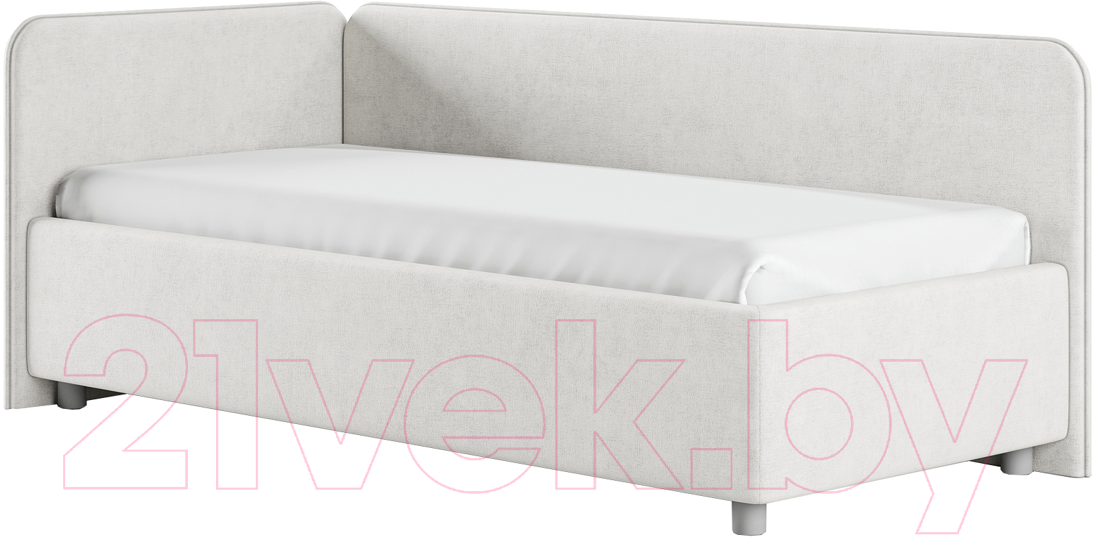 Каркас кровати Сонум Capri L 90x200 (микровелюр белый) — фото 1