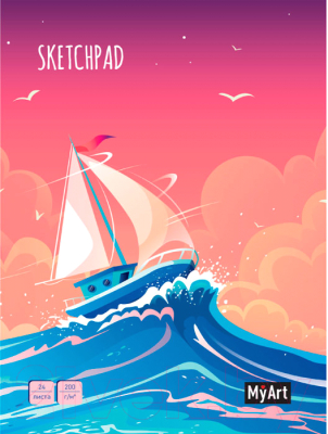 Изображение товара Скетчбук Проф-Пресс MyArt. Корабль / 4610144824668