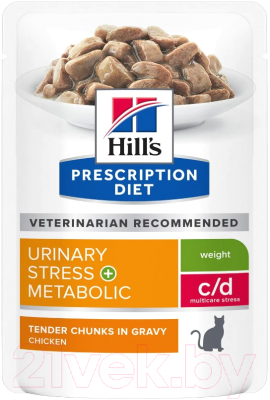 Влажный корм для кошек Hill's Prescription Diet c/d Multicare Stress Metabolic / 605619 (85г)