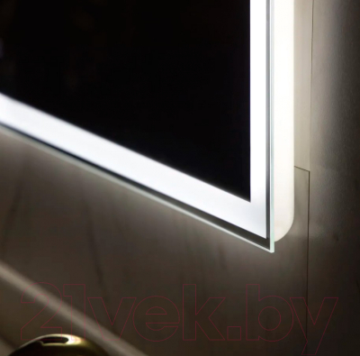 Зеркало Пекам Greta 80x110 / greta-80x110dcl (с подсветкой, с сенсором на взмах руки, часами)