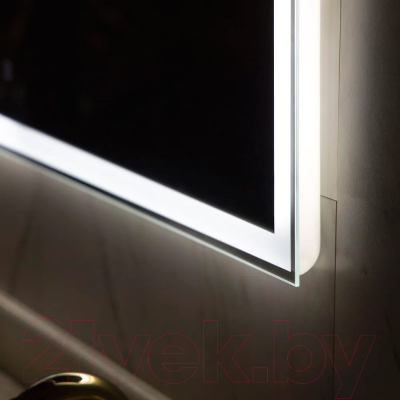 Зеркало Пекам Greta 80x110 / greta-80x110dp (с подсветкой, с сенсором на взмах руки, подогревом)