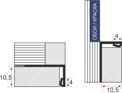Изображение товара Профиль Eviso L-Line FILB-0003 2700x10.5 (бронзовый глянец)