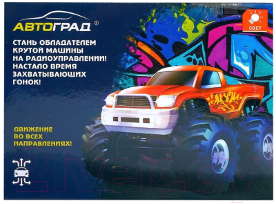 Радиоуправляемая игрушка Автоград Джип Граффити / 6936362 (красный)