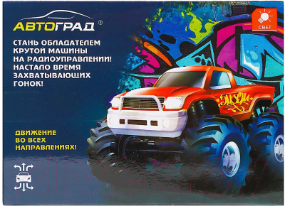 Радиоуправляемая игрушка Автоград Джип Граффити / 5218582 (красный)