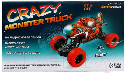 Радиоуправляемая игрушка Автоград Джип Monster / 7707468 (синий)