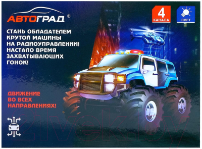 Радиоуправляемая игрушка Автоград Джип Полиция / 5218591 (черный)