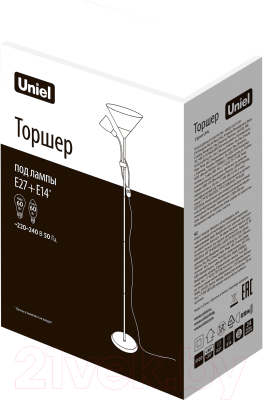 Торшер Uniel UML-T520 / UL-00010194 (черный/белый)