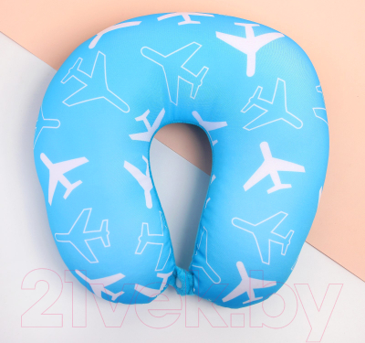 Подушка на шею Sima-Land Самолеты / 4309073 (синий)