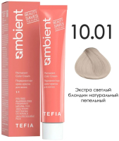 Крем-краска для волос Tefia Ambient Перманентная 10.01 (60мл, экстра светлый блондин натуральный пепельный) - 