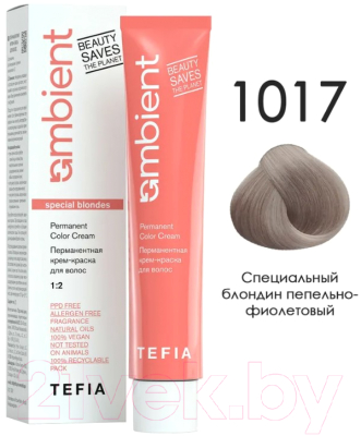 Крем-краска для волос Tefia Ambient Перманентная 1017 (60мл, специальный блондин пепельно-фиолетовый)