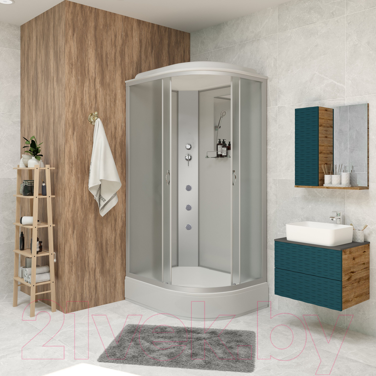 Душевая кабина Niagara NG-33394-14LG 130x90 (матовое стекло) — фото 2