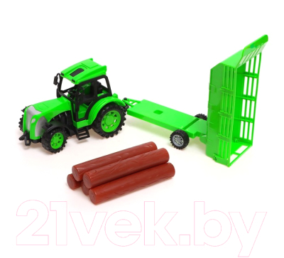Радиоуправляемая игрушка Автоград Трактор Фермер / 7753107 (зеленый)