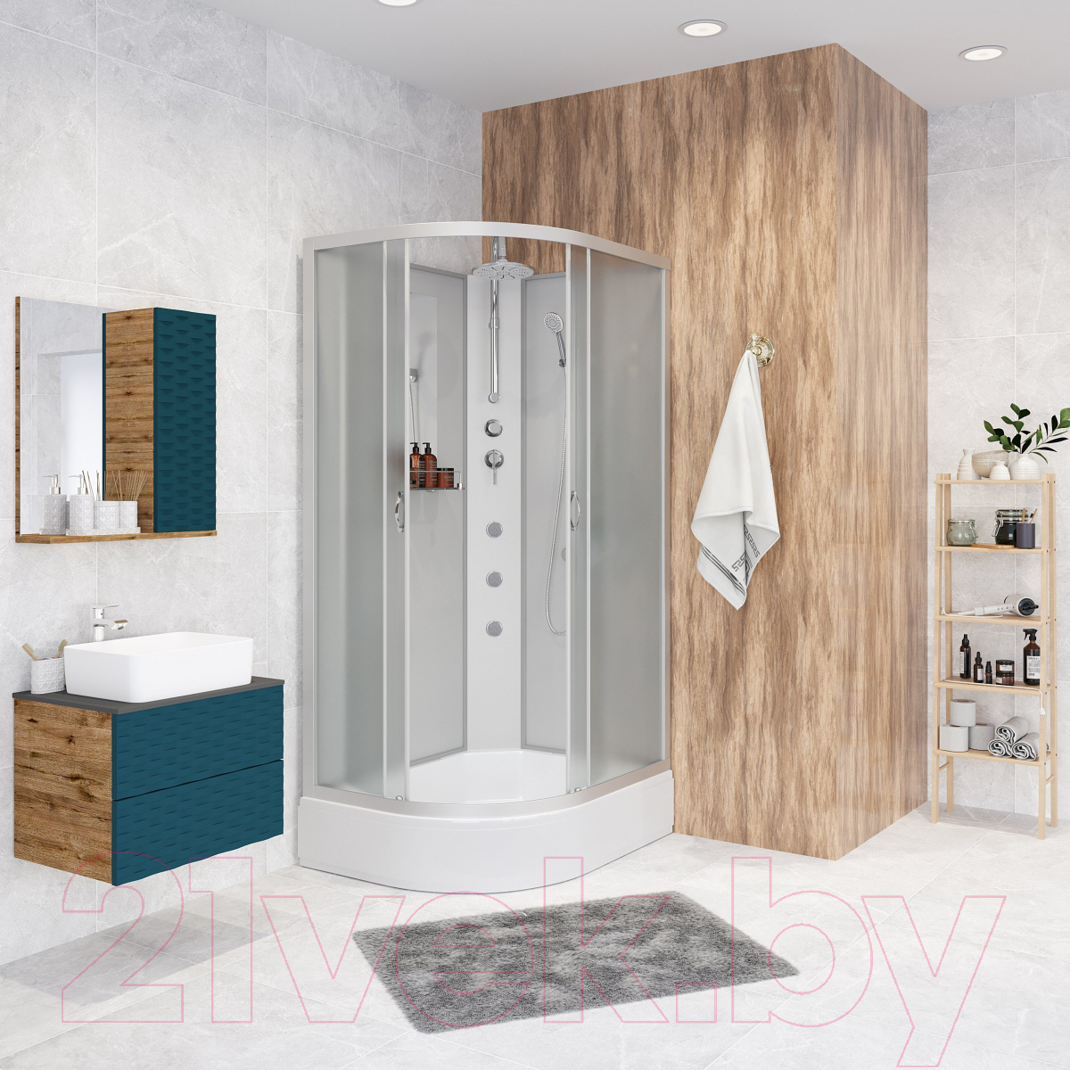 Душевая кабина Niagara NG-33394-14RBKTG 130x90 (матовое стекло) — фото 2