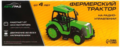 Радиоуправляемая игрушка Автоград Трактор Фермер / 7753104 (красный)