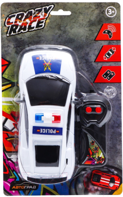 Радиоуправляемая игрушка Автоград Машина Полицейский патруль / 1500795 (белый/синий)