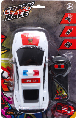 Радиоуправляемая игрушка Автоград Машина Полицейский патруль / 7608377 (белый/красный)
