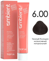 Крем-краска для волос Tefia Ambient Перманентная 6.00 (60мл, темный блондин интенсивный натуральный) - 