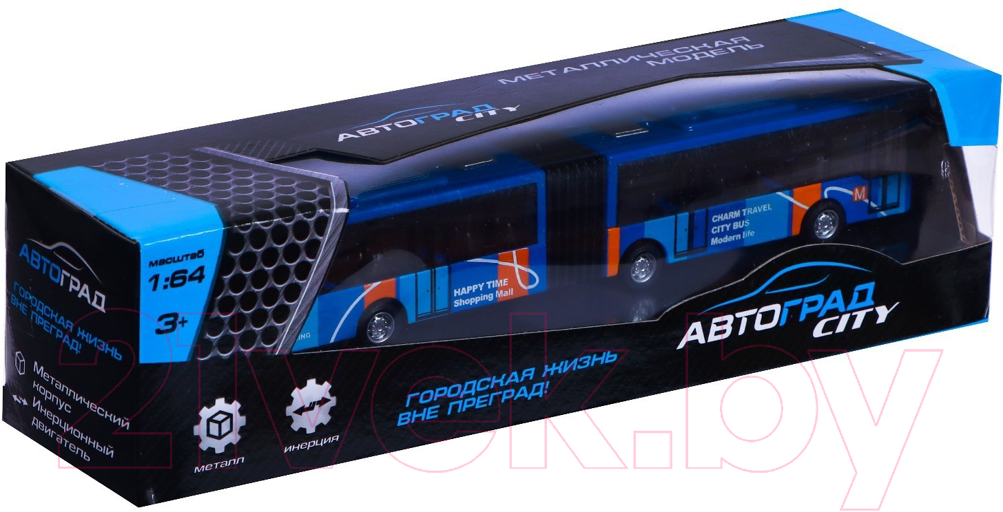 Автобус игрушечный Автоград Городской транспорт / 7056244 (синий) — фото 5