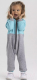 Миниатюра изображения товара Комбинезон для малышей Топотушки Капитошка / 161-62 (серый/голубой)