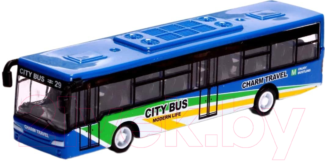 Автобус игрушечный Автоград Междугородний / 7509239 (синий)