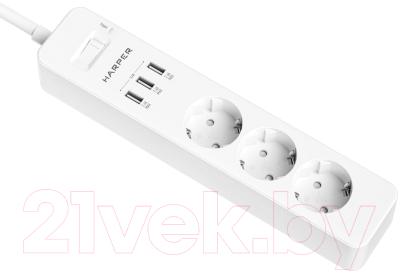 Изображение товара Сетевой фильтр Harper UCH-315 (белый)