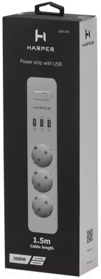 Сетевой фильтр Harper UCH-315 (белый)