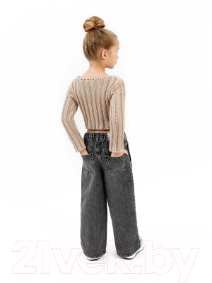 Свитер детский Amarobaby Knit Line / AB-OD21-KNITL2602/03-128 (бежевый, р.128)