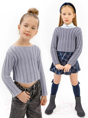 Свитер детский Amarobaby Knit Line / AB-OD21-KNITL2602/11-152 (серый, р.152)