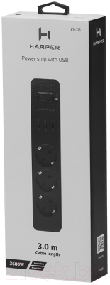 Сетевой фильтр Harper UCH-325 (черный)