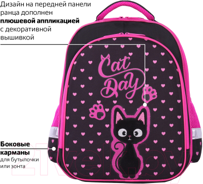 Школьный рюкзак Brauberg Kids Standard. Amazed Cat / 271386