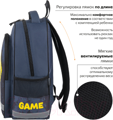 Школьный рюкзак Пифагор School. Game Zone / 271407