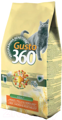 Сухой корм для кошек Pet360 Best Breeder 360 Gusto Adult с говядиной, курицей и овощами (1.5кг)