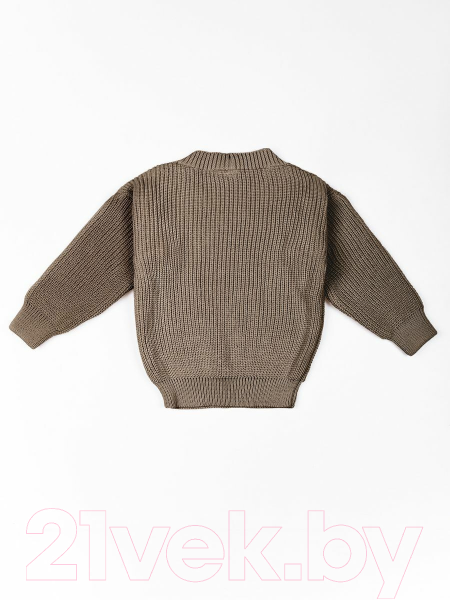 Кофта детская Amarobaby Knit / AB-OD21-KNIT2601/03-128 (бежевый, р.128) — фото 3