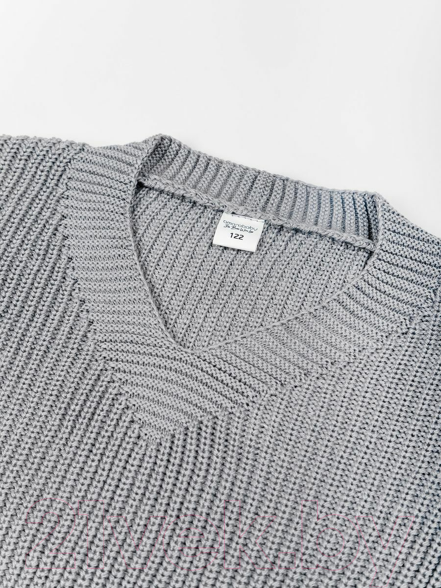 Кофта детская Amarobaby Knit / AB-OD21-KNIT2601/11-122 (серый, р.122) — фото 4