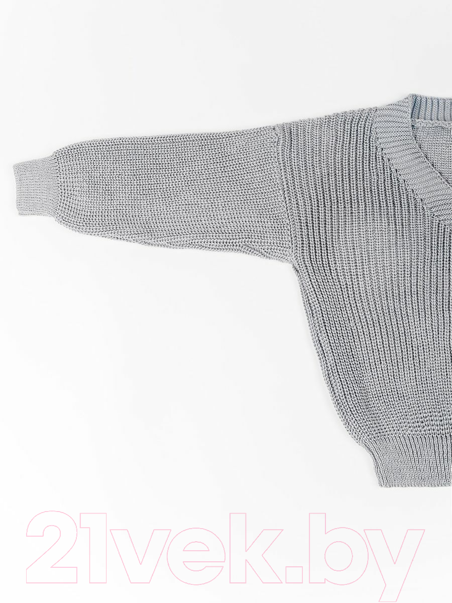 Кофта детская Amarobaby Knit / AB-OD21-KNIT2601/11-122 (серый, р.122) — фото 5