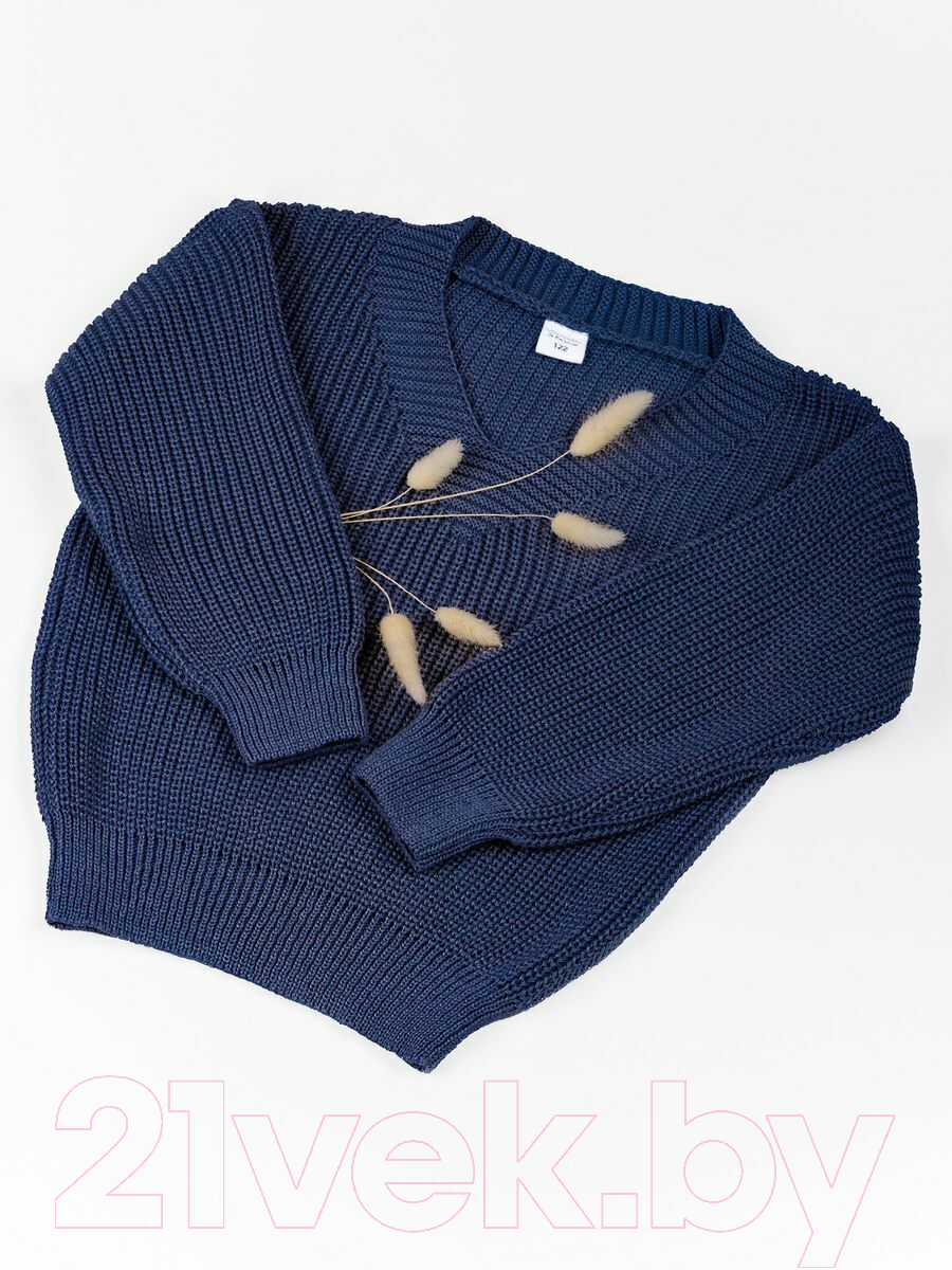 Кофта детская Amarobaby Knit / AB-OD21-KNIT2601/20-140 (синий, р.140) — фото 3