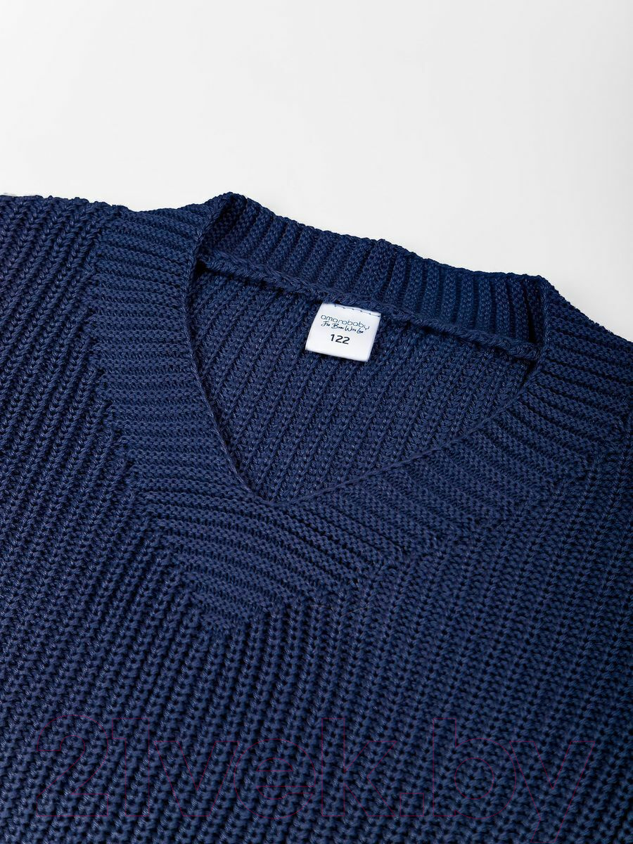 Кофта детская Amarobaby Knit / AB-OD21-KNIT2601/20-140 (синий, р.140) — фото 4