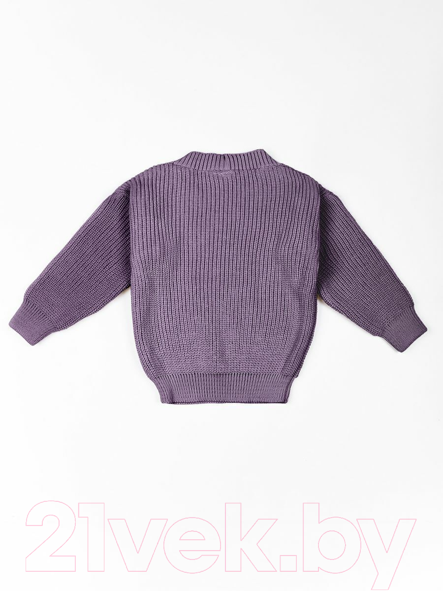 Кофта детская Amarobaby Knit / AB-OD21-KNIT2601/17-122 (сиреневый, р.122) — фото 3