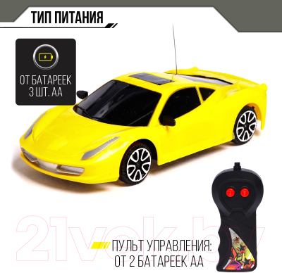 Радиоуправляемая игрушка Автоград Купе / 7648506 (желтый)