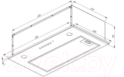 Вытяжка скрытая Akpo Mio 60 WK-4 (белый)