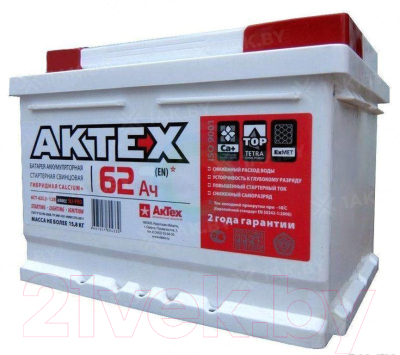 Автомобильный аккумулятор АкТех Extra Premium 580A R+ / ATEXP623Rn (62 А/ч)