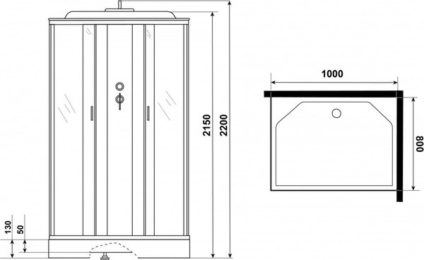 Купить Душевая кабина Niagara NG-43085-14Q 100x80 в Молодечно