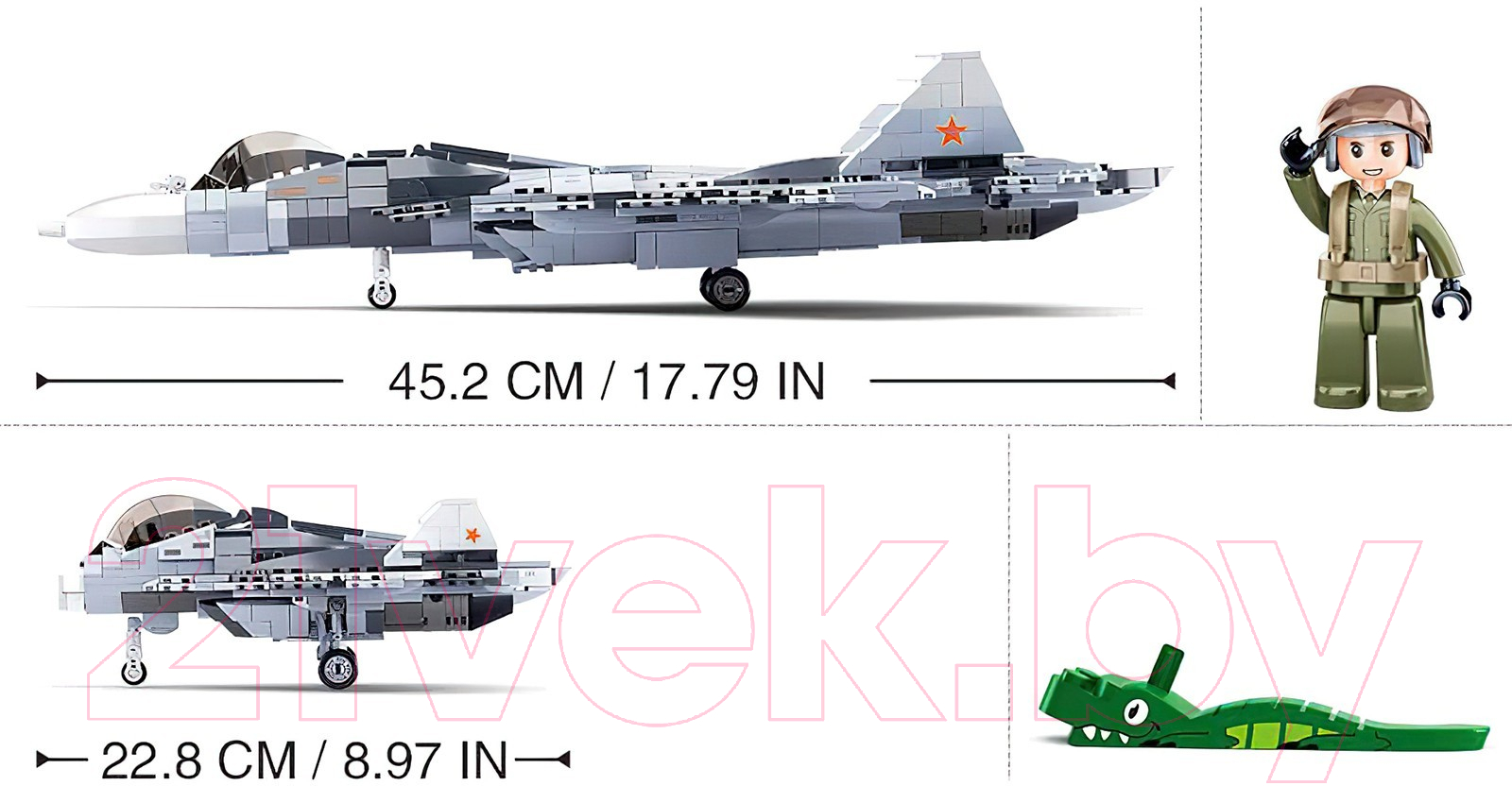 Конструктор Sluban Сверхзвуковой истребитель СУ 57 / M38-B0986