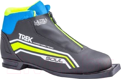 Ботинки для беговых лыж TREK Soul Comfort 6 (черный/лайм, р-р 45)