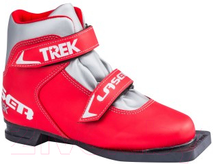 Ботинки для беговых лыж TREK Laser 3 (красный/серебристый, р-р 31)