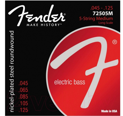 

Струны для бас-гитары Fender, 7250-5M 045-125