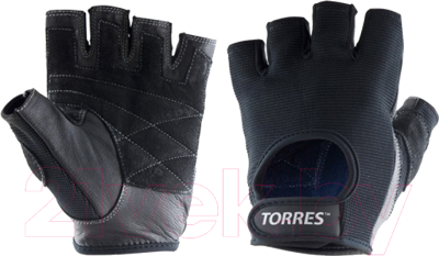 Перчатки для пауэрлифтинга Torres PL6047S (S, черный)