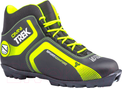 Ботинки для беговых лыж TREK Omni 1 SNS (черный/лайм, р-р 33)