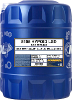 Трансмиссионное масло Mannol Hypoid LSD 85W140 GL-5 / MN8105-20 (20л) - 
