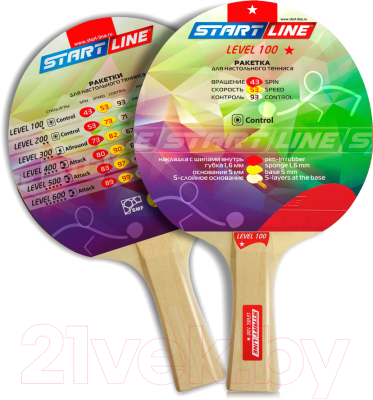 Ракетка для настольного тенниса Start Line Level 100 / 12202 (коническая)